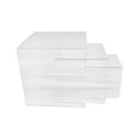 3" 4" 5"H Lucite Clear Acrylic U Cubes Riser Nester Retail Store Display - 3 Pc