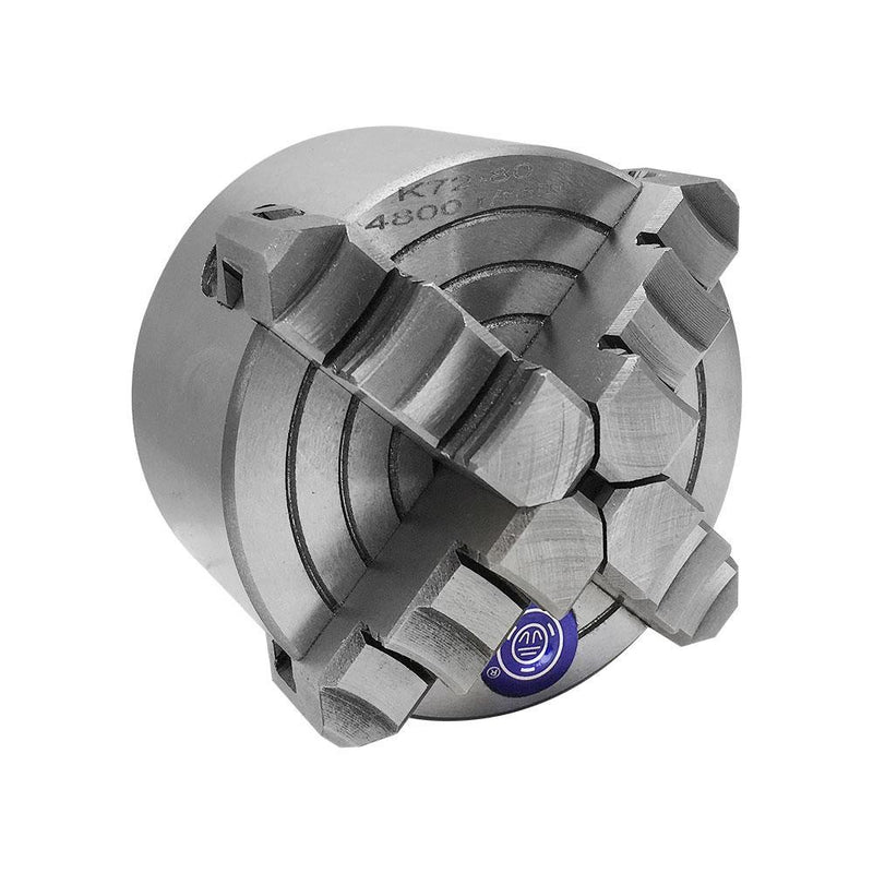 3" Independent Lathe Chuck 4-jaw Plain Back Steel Ground Hardened Lathing