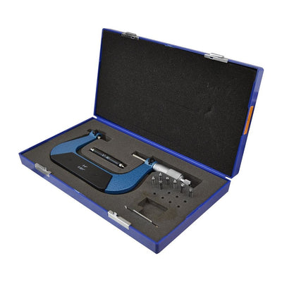 3-4" Range Screw Thread Micrometer Kit With 4 Anvils 0.001'' Grad .00020"/0.005mm Accuracy