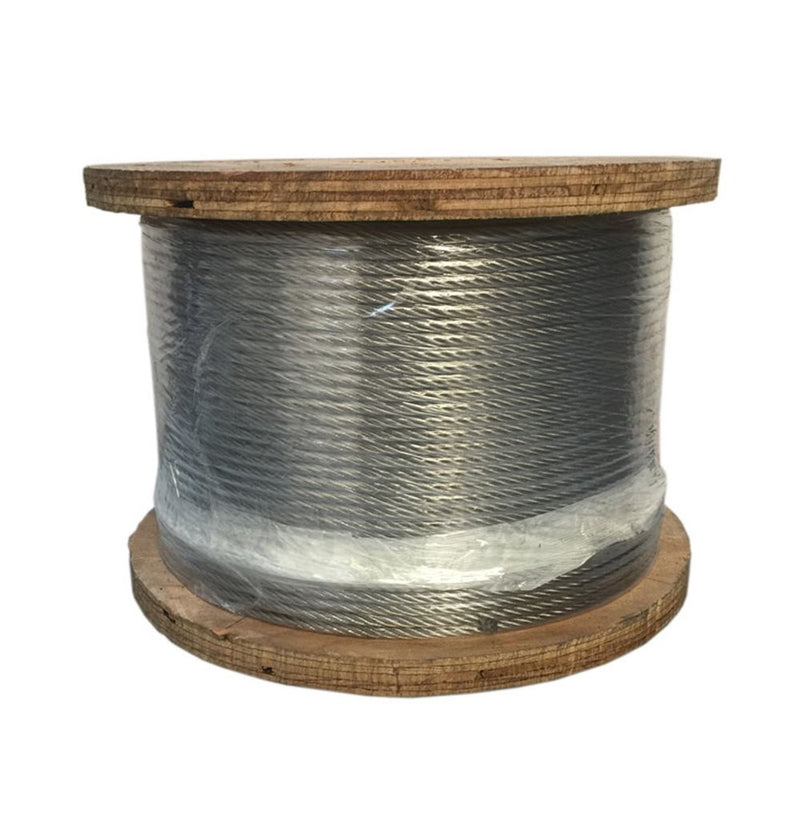 3/16" 7x19 Stainless Steel Cable Railing Wire Rope Grade 316 1000 Feet Length
