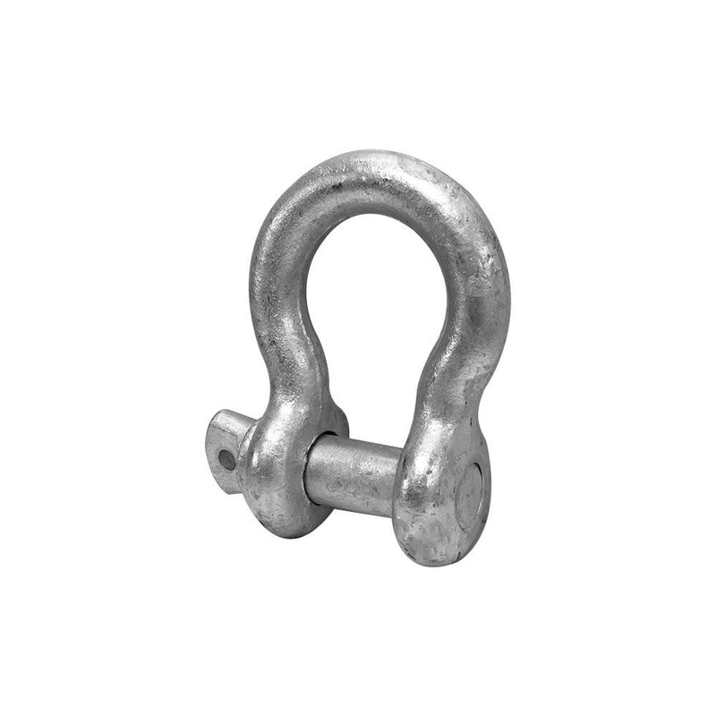 3/16" Screw Pin Anchor D Ring Rigging Bow Shackle Galvanized Steel Drop Forged Set 2 PC For Marine Boat WLL 665Lbs