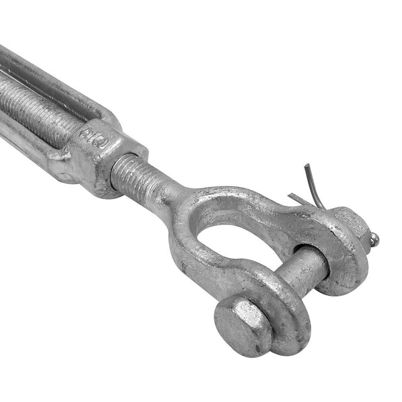 3/4" x 6" Marine Jaw Eye Turnbuckle Pulley Galvanized Drop Forge Steel Swivel Hoist Eye WLL 5200 lbs Cap