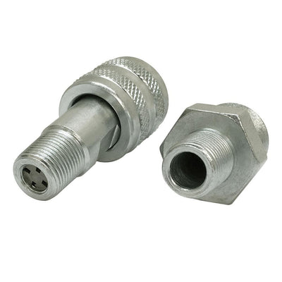 3/8" NPT Threads Hydraulic Coupling Coupler Nipple 10,000 PSI - Male & Female Combo