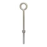 3/8'' x 4'' Stainless Steel Marine Shoulder Eye Bolt SS316 Fully Threaded 1,000 Lb Cap