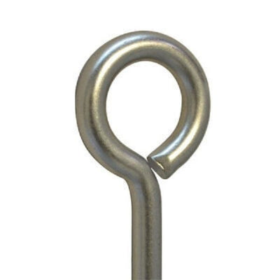 3/8'' x 4'' Stainless Steel Marine Shoulder Eye Bolt SS316 Fully Threaded 1,000 Lb Cap