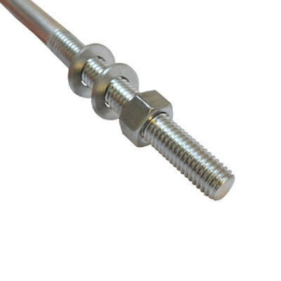 3/8'' x 4'' Stainless Steel Marine Shoulder Eye Bolt SS316 Fully Threaded 1,000 Lb Cap