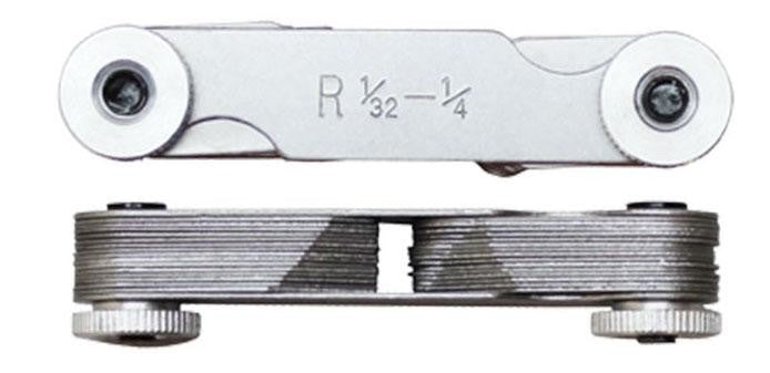 30 PC RADIUS GAGE SET 1/32 - 1/4" by 64ths