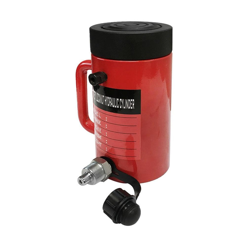 30 Ton 6" Stroke Hydraulic Cylinder Lifting Jack Ram 10" Closed Height W/ Lock Nut