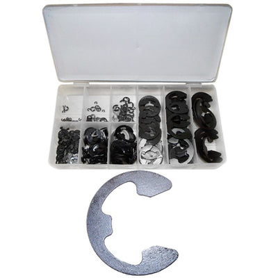 300 PCS E-Clip Assortment Assorted Clamp 1/16" to 7/8"