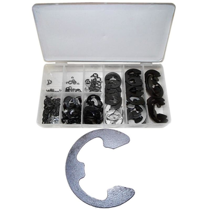 300 PCS E-Clip Assortment Assorted Clamp 1/16" to 7/8"