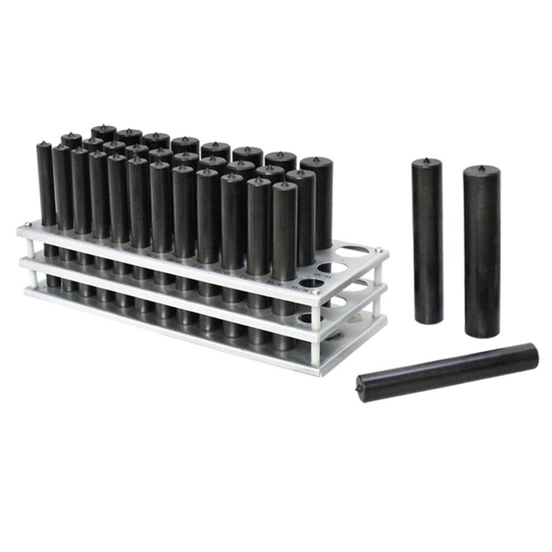 33 PC Transfer Punch Set 1/2" to 1" by 64th