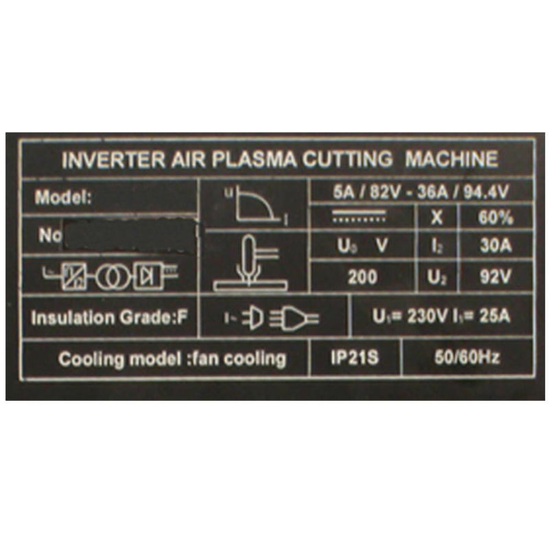 36 AMP AIR PLASMA DC INVERTER Welder Cutting Cutter Machine 8mm Thickness