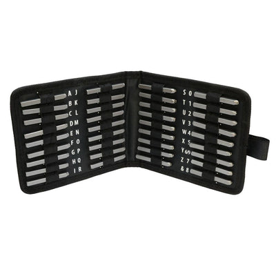 36 Piece Steel Hand Marking Punch Stamps Capital Alphabet Letter - Number Set Ingot Jeweler 4mm