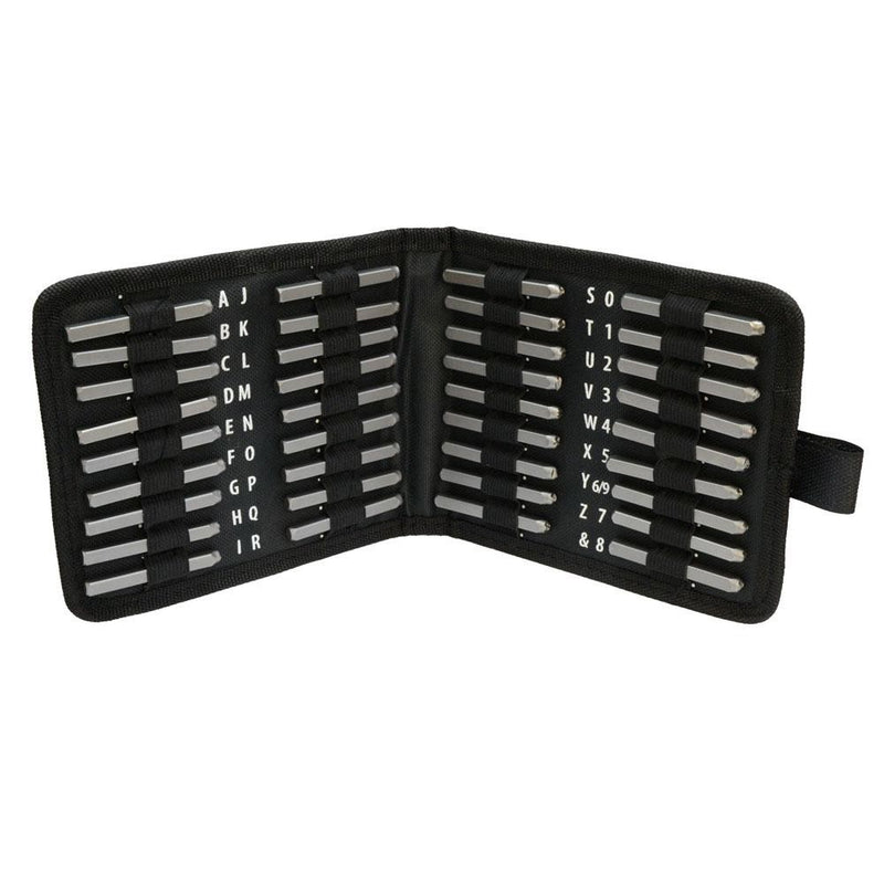 36 Piece Steel Hand Marking Punch Stamps Capital Alphabet Letter - Number Set Ingot Jeweler 4mm