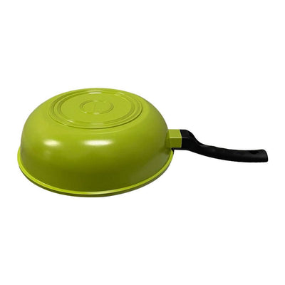 3D Green Bubble Diamond Coating Nonstick Wok 11" Diameter Cooking Pan Made in Korea