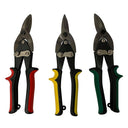 3PC Aviation Tin Snips Set-Drop Forged Carbon Steel Blades Cutting Shears Include Left, Straight, Right Cut Snippers
