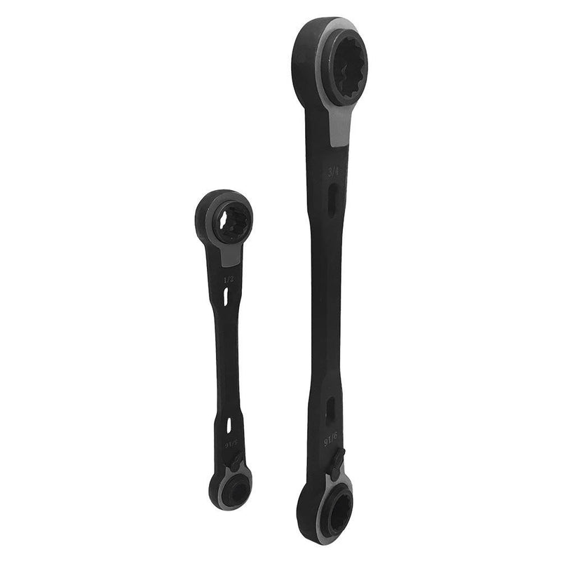 4 In 1 Double Box Ratcheting Wrench Set Provides Great Access To Fasteners