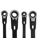 Heavy Duty 4-in-1 SAE Ratcheting Wrench Set – Double Box End Spanners for Mechanics