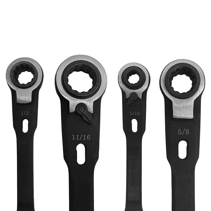 4 In 1 Double Box Ratcheting Wrench Set Provides Great Access To Fasteners
