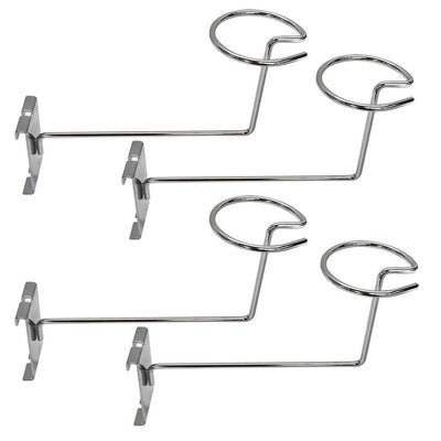 4 Pc Chrome Hat Hanger Gridwall Hooks Slat Panels Cap Rack Faceout Retail Display Wall Fixtures