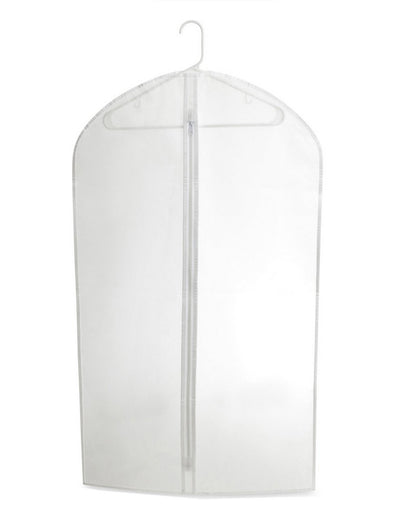 4 Pc Clear Vinyl Suit Bag Garment Bags 24'' x 40'' With Zipper For Travel