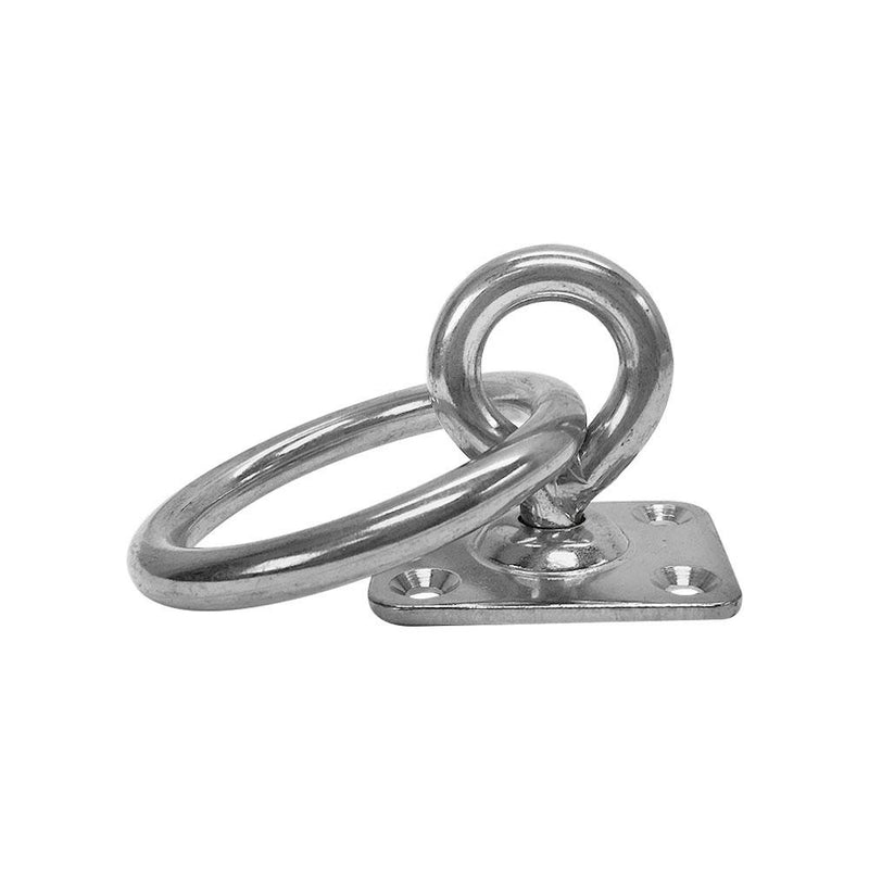 4 PC Marine hardware Swivel Pad Eye Plate Square With Ring 5/16" Welded Formed 480Lbs WLL
