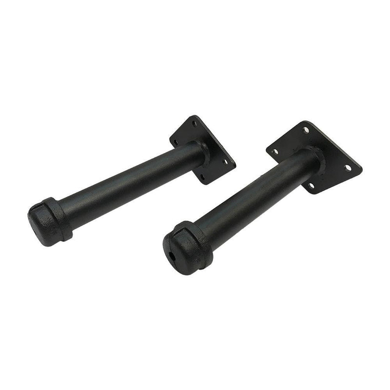 4 Pc Shelf Support Pipe Style Faceout For Wall Mounted 6"- 1/2 " Retail Fixture Pipeline Black