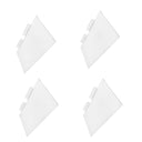 4 Pc Slatwall Shelves Shelf Shoe 12'' x 6'' Display Flat Styrene Clear Acrylic