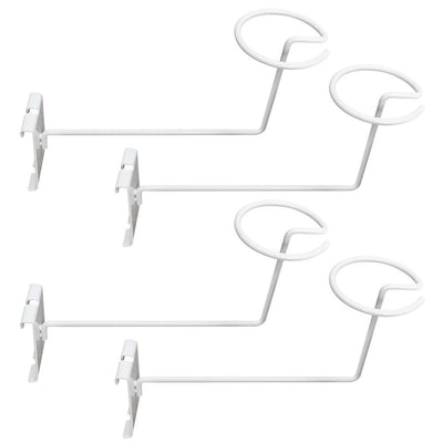 4 Pc White Hat Hanger Gridwall Hooks Slat Panels Cap Rack Faceout Retail Display Wall Fixtures