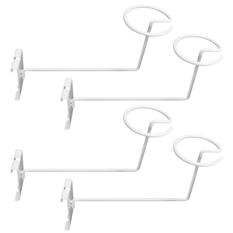 4 Pc White Hat Hanger Gridwall Hooks Slat Panels Cap Rack Faceout Retail Display Wall Fixtures