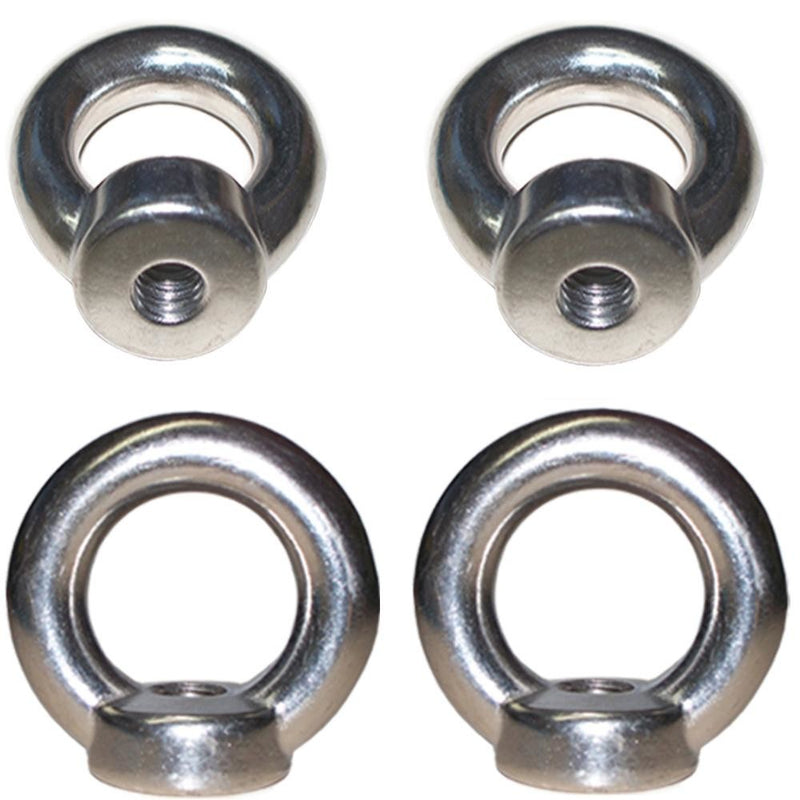 4 PCS Din 582 Eye Nut Stainless Steel 316 Metric Thread 6 mm 150 LBS WLL