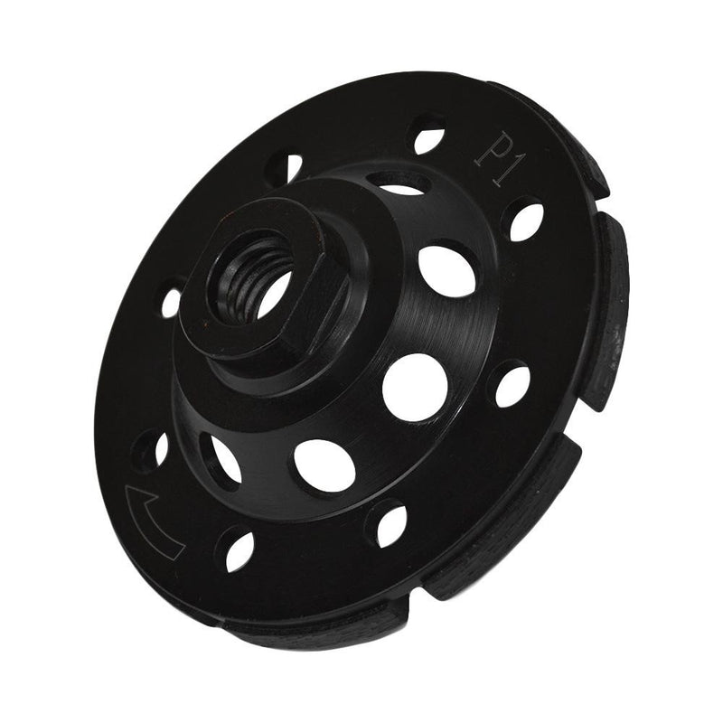 4" BLACK T Concrete Segment Grinding Diamond Cup Wheel Grinder 5/8 - 11&