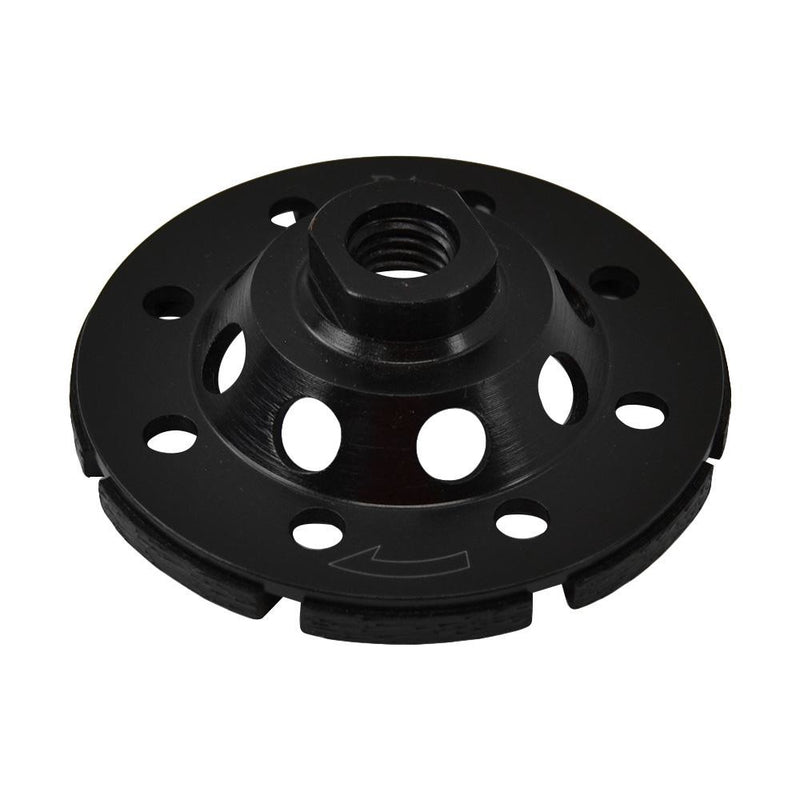 4" BLACK T Concrete Segment Grinding Diamond Cup Wheel Grinder 5/8 - 11&