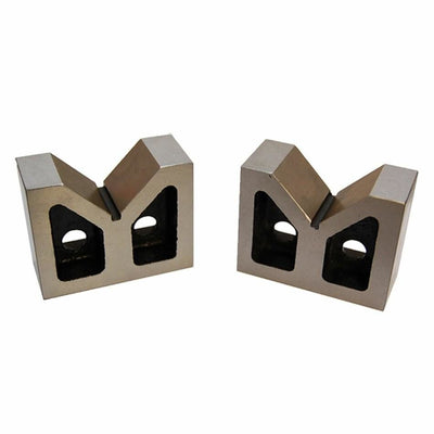4" CAST IRON PAIR V BLOCKS GROUND
