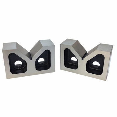 4" CAST IRON PAIR V BLOCKS GROUND