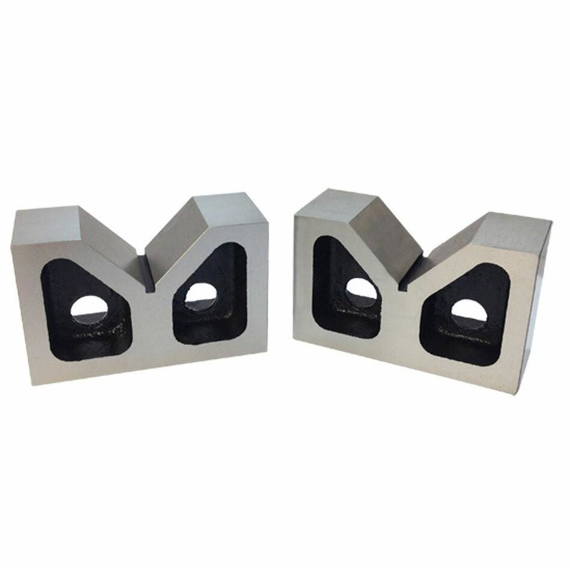 4" CAST IRON PAIR V BLOCKS GROUND
