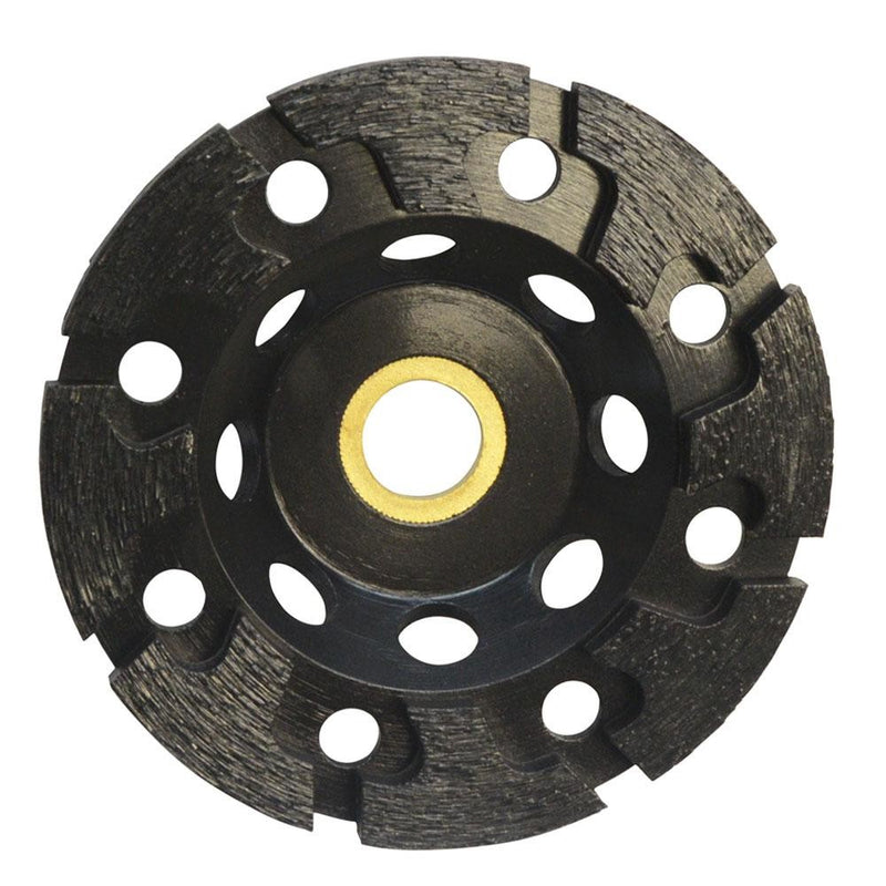 4" Grinding Diamond Cup Wheel Grinder T Segment 7/8"-5/8" Concrete Masonry Stone Grind Black