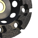 4" Grinding Diamond Cup Wheel Grinder T Segment 7/8"-5/8" Concrete Masonry Stone Grind Black
