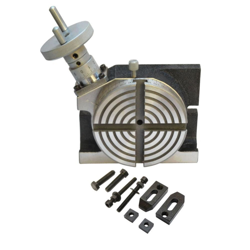 4" Horizontal Vertical Precision Rotary Table High Quality H/V Milling Drilling Turning Machine 360 Degree Positioner Tool