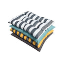 40" x 30" x 6" Rectangular In/Outdoor Silver/Gold Stripe Polyester Replacement Cushion Pillow Sunbed  Wicker Swing Chair
