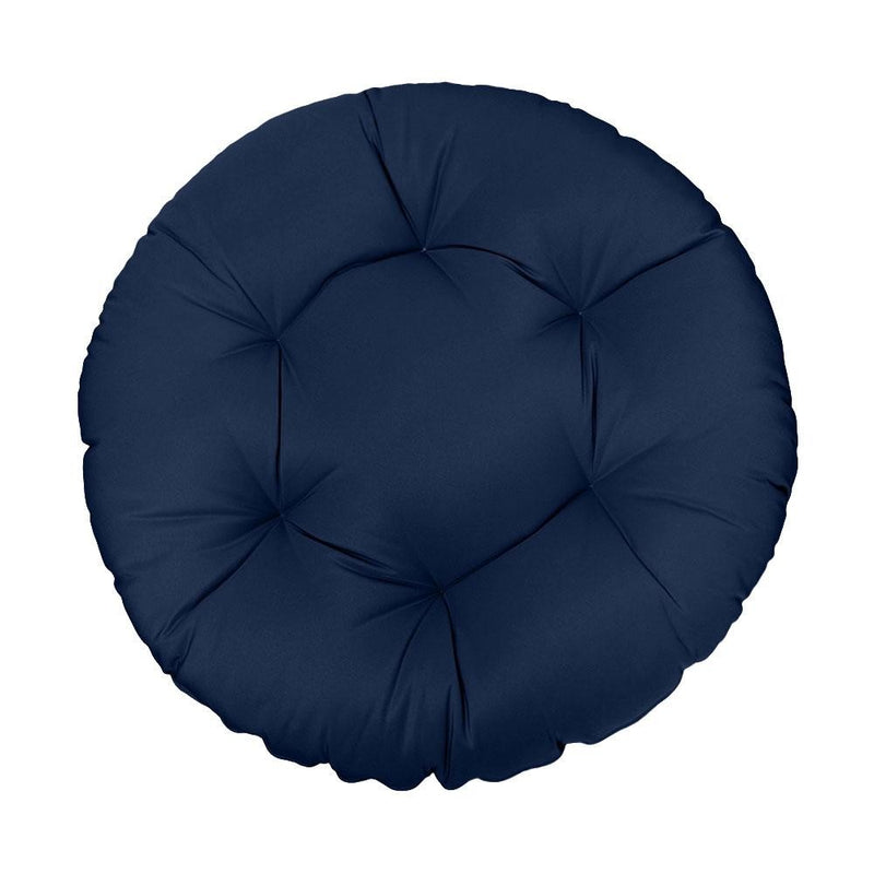 44" x 6" Round Papasan Ottoman Cushion 10 Lbs Fiberfill Polyester Replacement Pillow Floor Seat Swing Chair Out/Indoor AD101