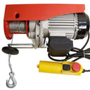 980W Electric Wire Rope Hoist, 450 lb / 900 lb Capacity Cable Lift with Pulley, Overhead Garage & Workshop Crane