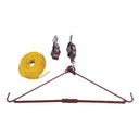 hunting pulley hoist system for lifting and skinning deer or elk