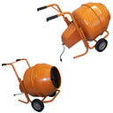 5 Cu Ft Concrete Mixer with 270lb Mixing Capacity, Portable Frame, and Handles