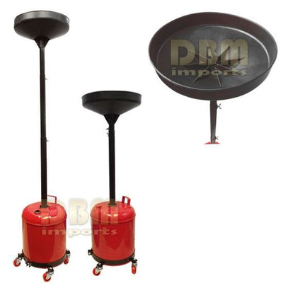 5 Gallon Oil Drain Portable Telescopic Dolly Oil Lift Drain TankEND