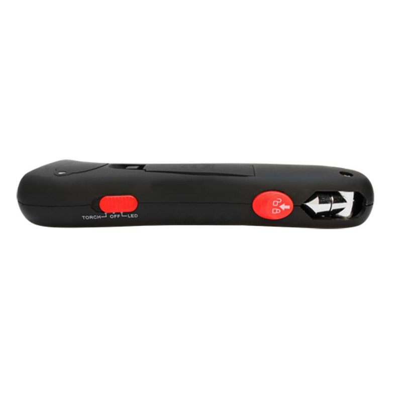 5 In 1 Auto Emergency Tool LED Light Seat Belt Cutter Tire Gauge Breaking Hammer