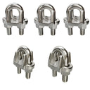 5 Marine Industrial 1/8" Heavy Duty Wire Rope Clip Clamp Stainless Steel Cable Rigging Boat