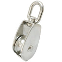 5 PC 1-1/4" 32mm Single Pulley with Swivel Eye Stainless Steel Hoist Rigging