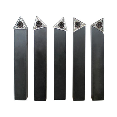 5 PC 1/2" Indexable Carbide Insert Turning Tool Bit Lathe Set
