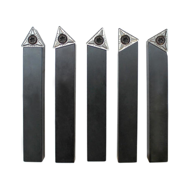 5 PC 1/2" Indexable Carbide Insert Turning Tool Bit Lathe Set